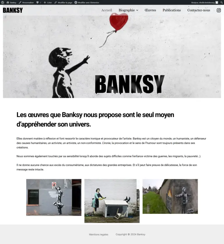 site internet Banksy